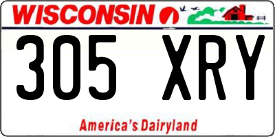 WI license plate 305XRY