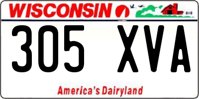 WI license plate 305XVA