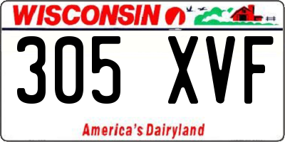 WI license plate 305XVF