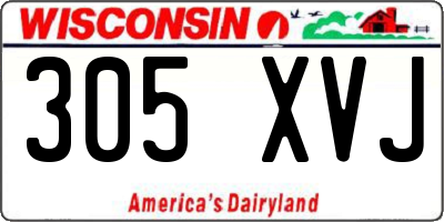 WI license plate 305XVJ