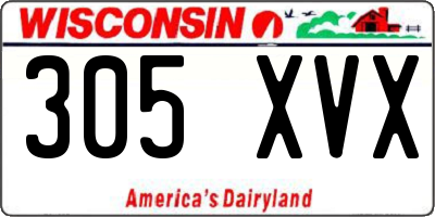 WI license plate 305XVX