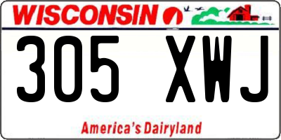 WI license plate 305XWJ