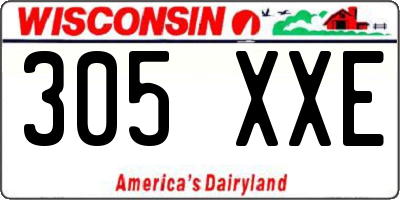WI license plate 305XXE