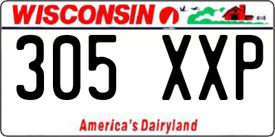 WI license plate 305XXP