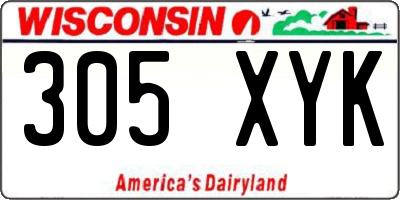WI license plate 305XYK