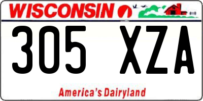 WI license plate 305XZA
