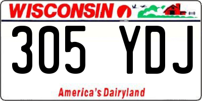 WI license plate 305YDJ