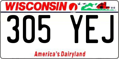 WI license plate 305YEJ