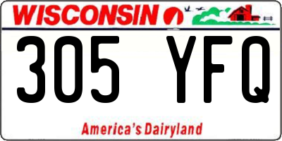 WI license plate 305YFQ