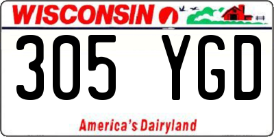 WI license plate 305YGD