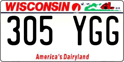 WI license plate 305YGG
