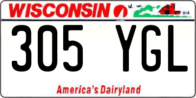 WI license plate 305YGL