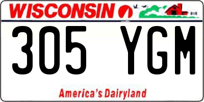 WI license plate 305YGM
