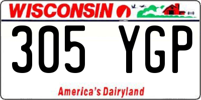 WI license plate 305YGP