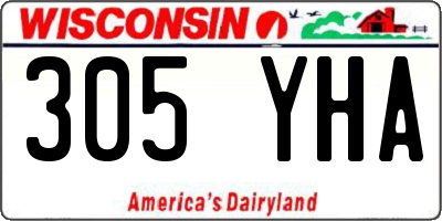 WI license plate 305YHA