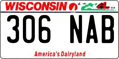 WI license plate 306NAB