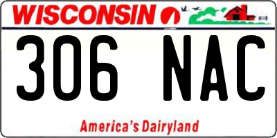 WI license plate 306NAC