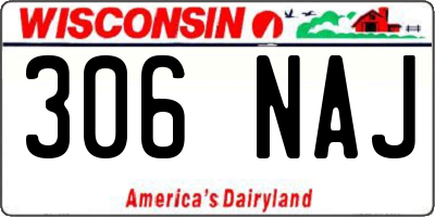 WI license plate 306NAJ