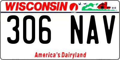 WI license plate 306NAV