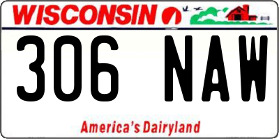 WI license plate 306NAW