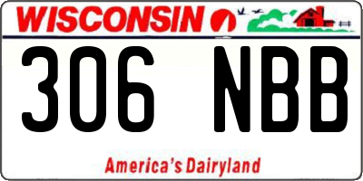 WI license plate 306NBB