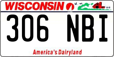 WI license plate 306NBI