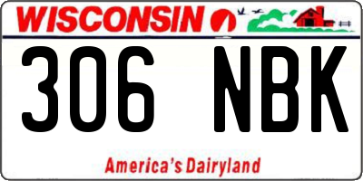 WI license plate 306NBK