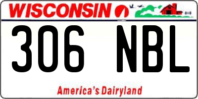 WI license plate 306NBL