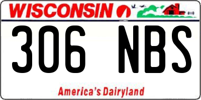 WI license plate 306NBS