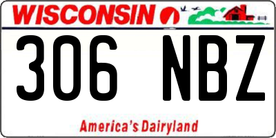 WI license plate 306NBZ