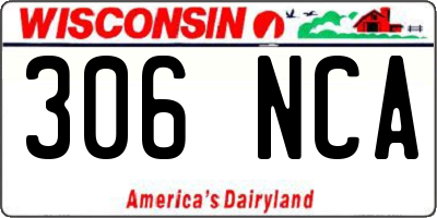 WI license plate 306NCA