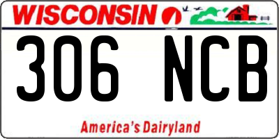 WI license plate 306NCB
