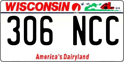 WI license plate 306NCC