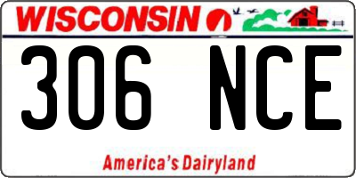 WI license plate 306NCE