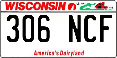 WI license plate 306NCF