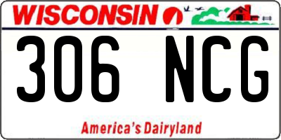WI license plate 306NCG