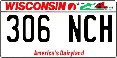 WI license plate 306NCH