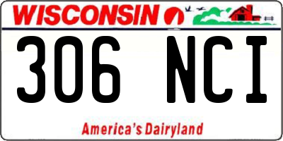 WI license plate 306NCI