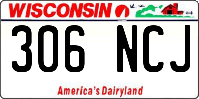 WI license plate 306NCJ