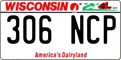 WI license plate 306NCP