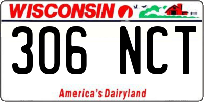 WI license plate 306NCT