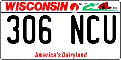 WI license plate 306NCU