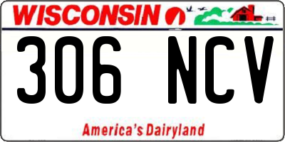 WI license plate 306NCV