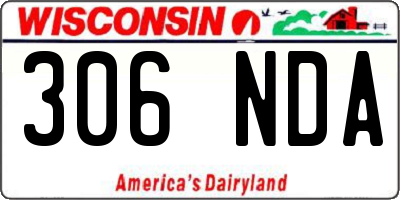 WI license plate 306NDA