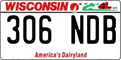 WI license plate 306NDB