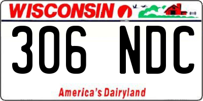 WI license plate 306NDC