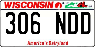 WI license plate 306NDD