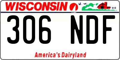 WI license plate 306NDF