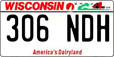 WI license plate 306NDH