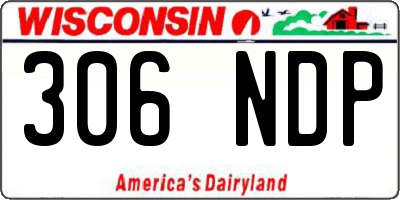 WI license plate 306NDP